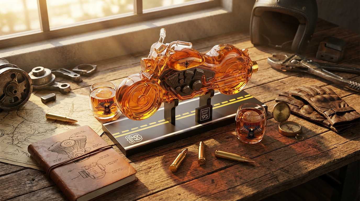 Selecting a Motorcycle Engine Decanter Set for Collectors