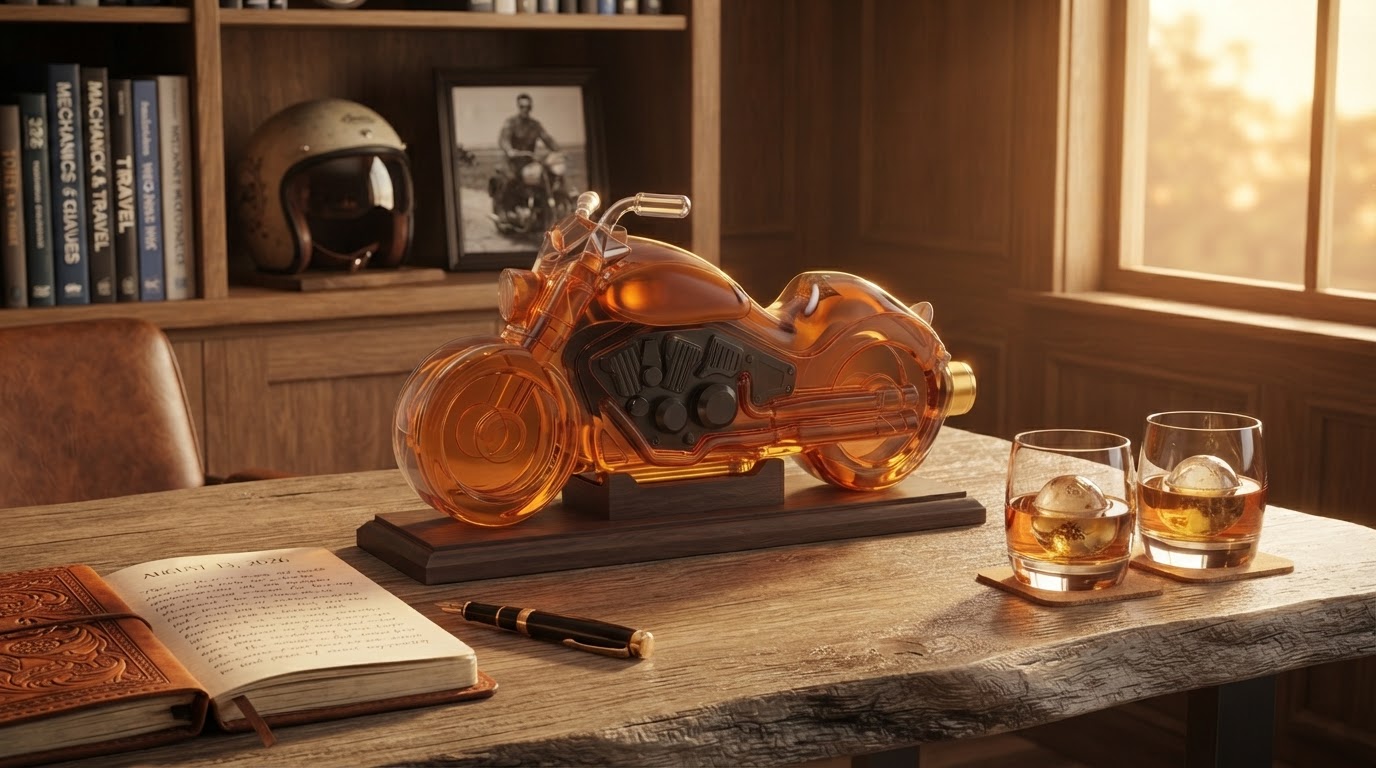 Is a Motorcycle Whiskey Decanter a good retirement gift?