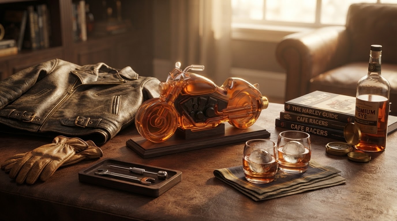 Selecting a Motorcycle Whiskey Decanter for Every Rider