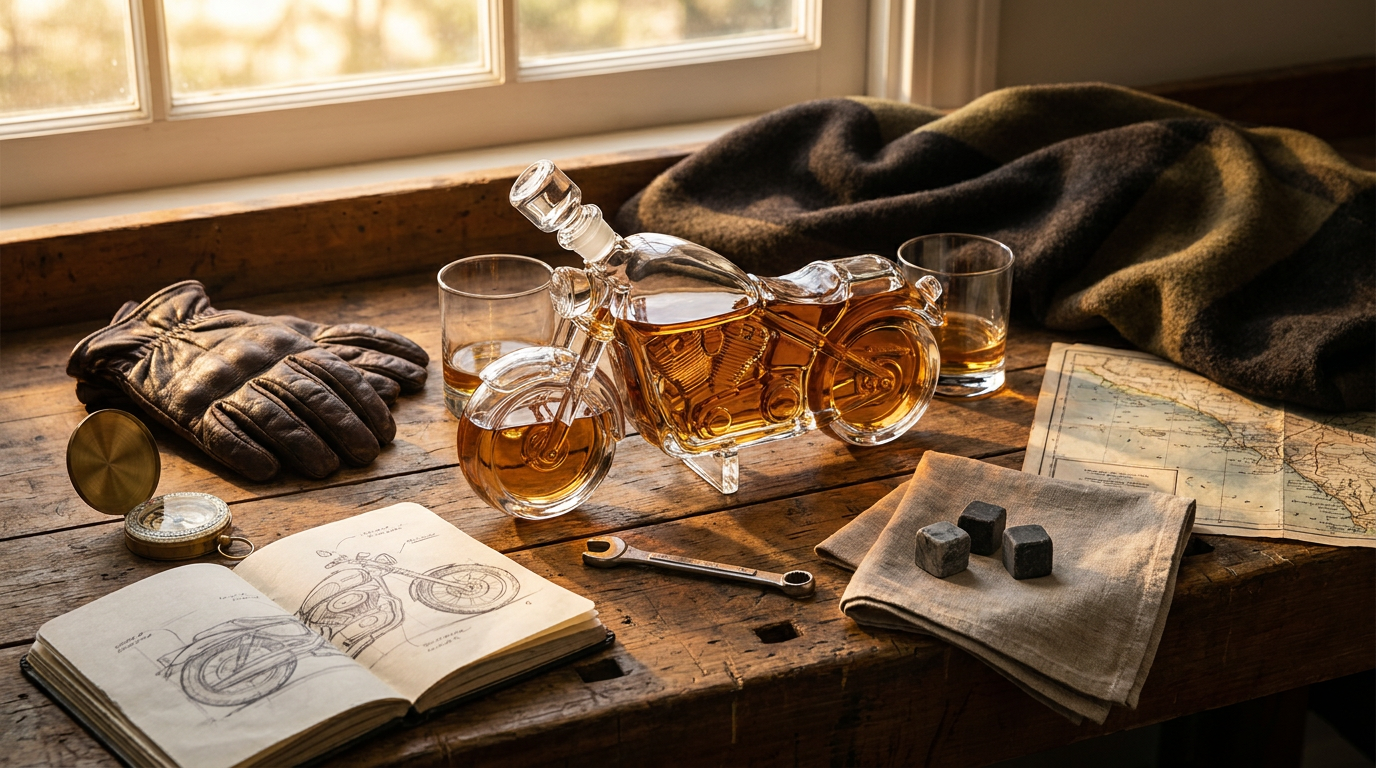 Selecting a Motorcycle Whiskey Decanter for Enthusiasts