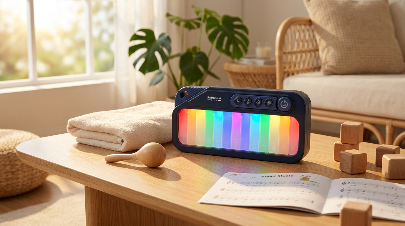 What makes a colorful portable keyboard toy effective?