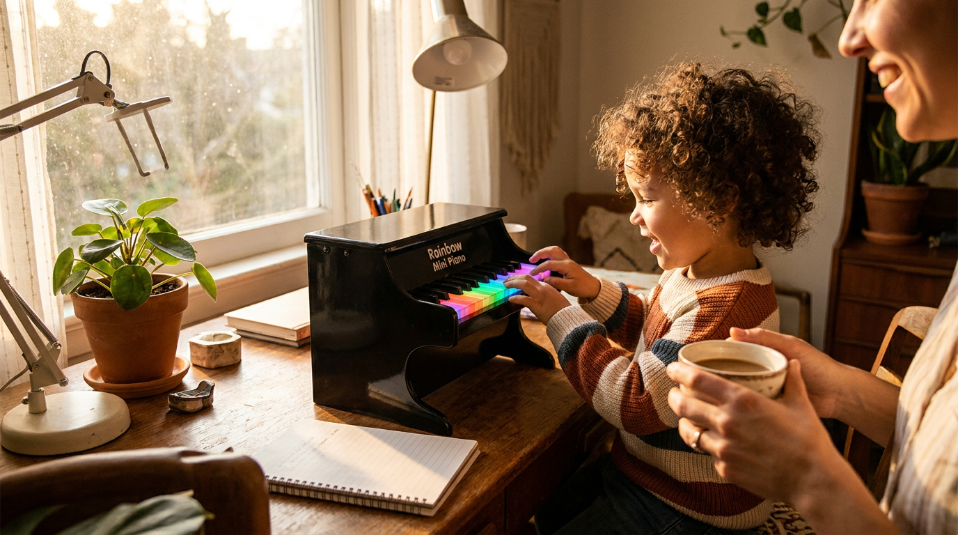 5-Step Desktop Setup for Rainbow Mini Piano