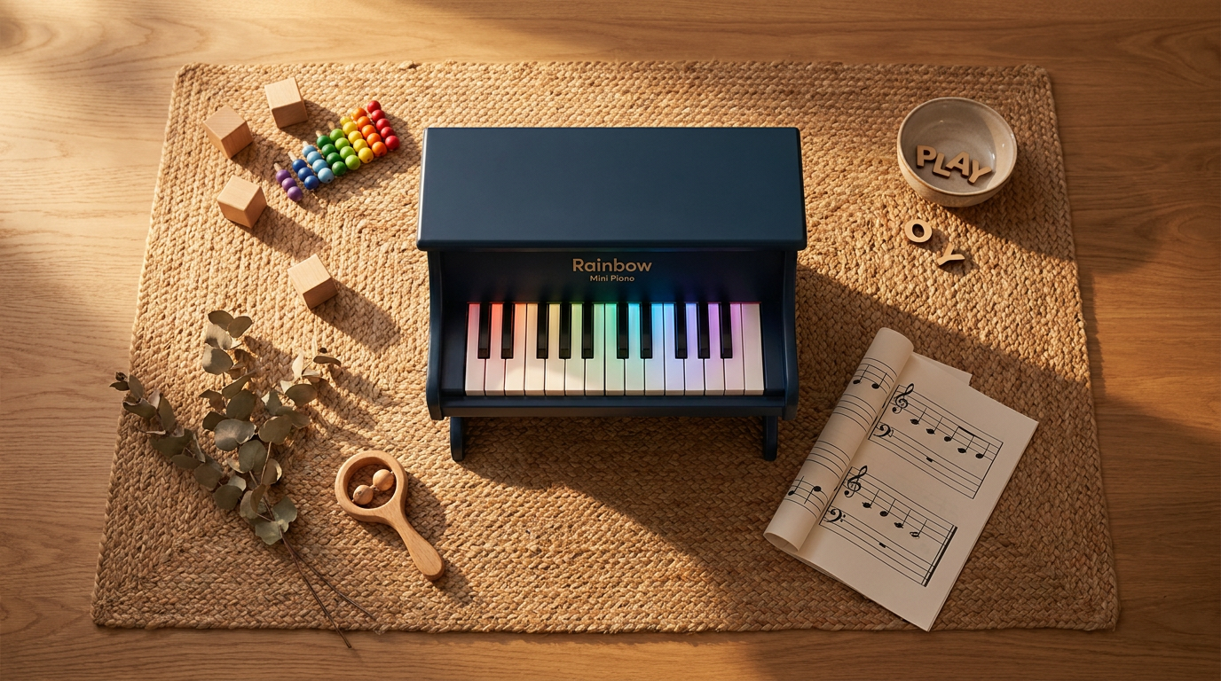 Rainbow Mini Piano and the Montessori Music Method