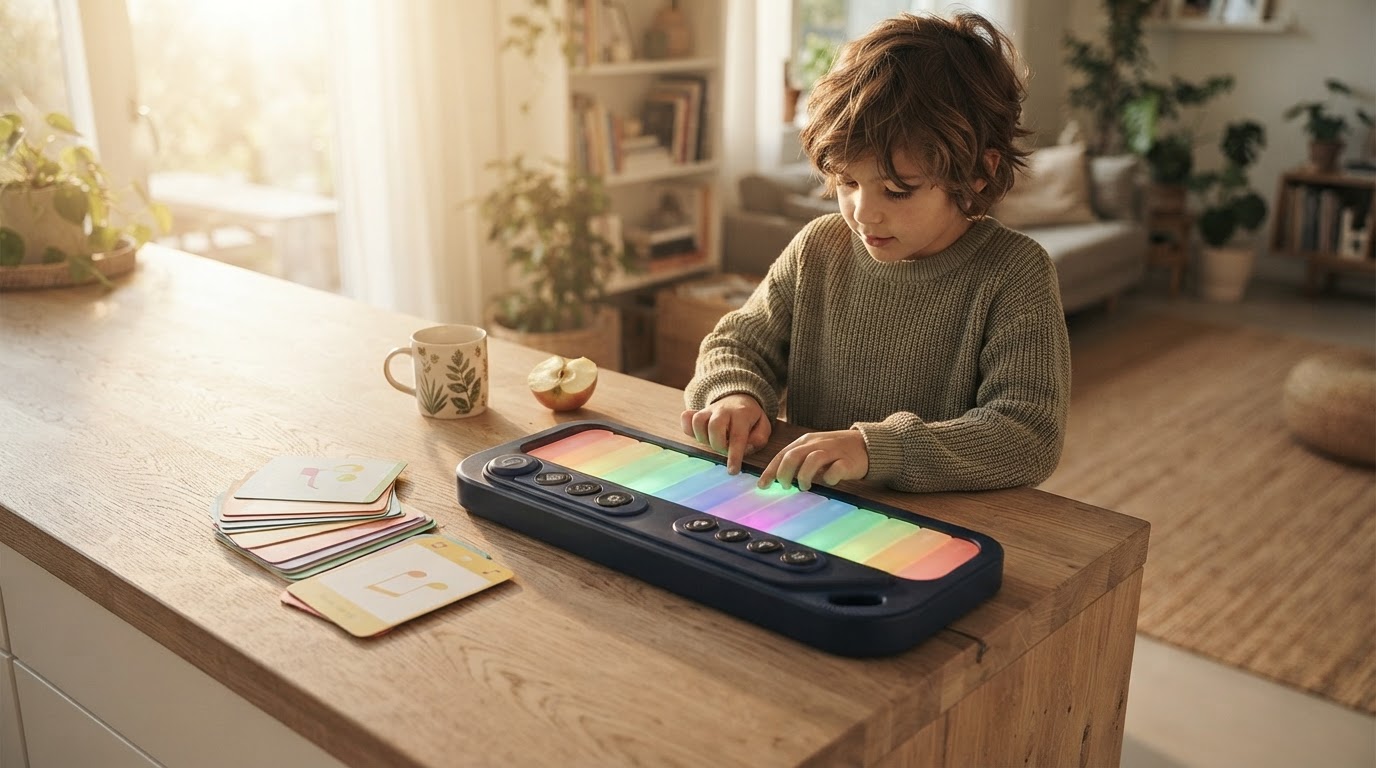 What are the features of the Rainbow Mini Piano?