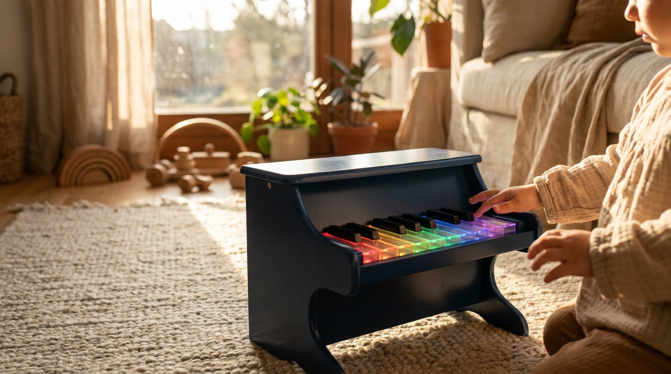 Is the Rainbow Mini Piano suitable for toddlers?
