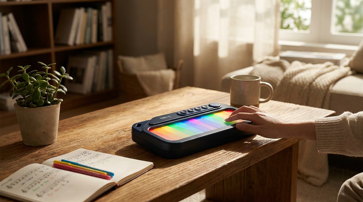 Is the Rainbow Mini Piano a portable color coded piano?