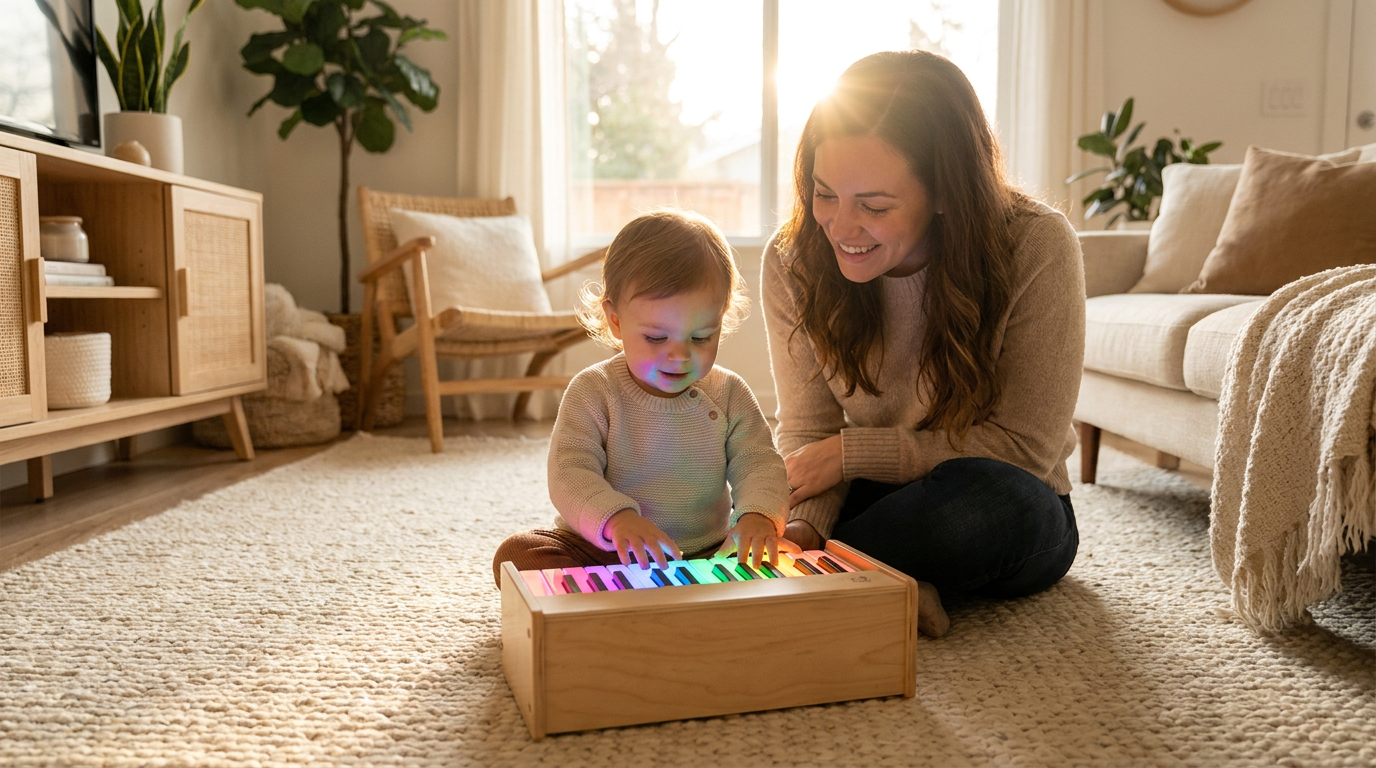 Rainbow Mini Piano Lights Drive Sensory Play Innovation