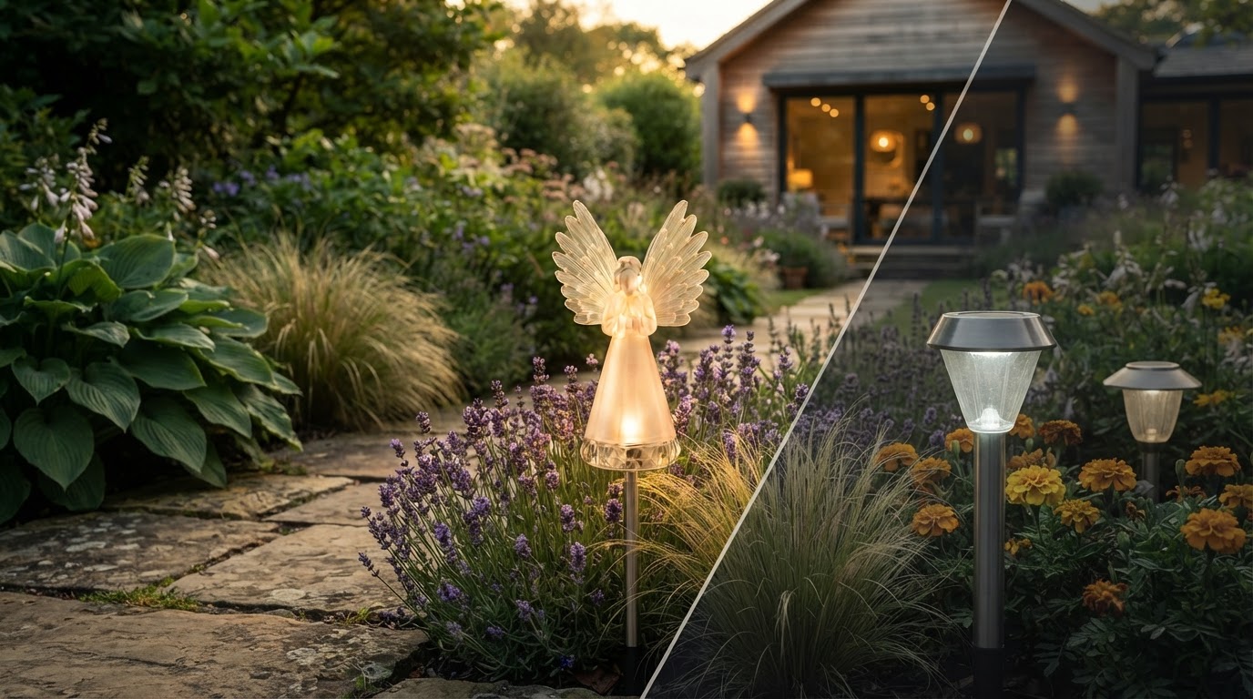 Solyra Garden Angels vs Generic Outdoor Lighted Decor