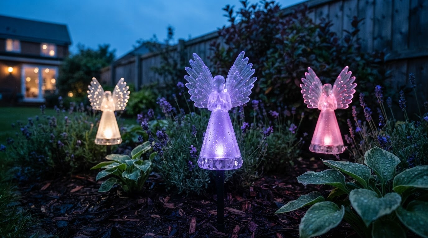 Can Solyra Garden Angels handle rain and long nights?
