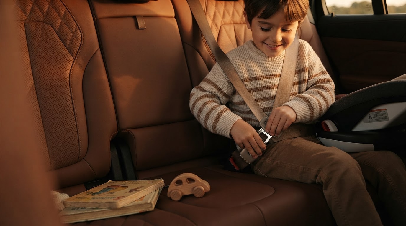 5-Step Setup for an Adjustable Vehicle Seat Belt Extension