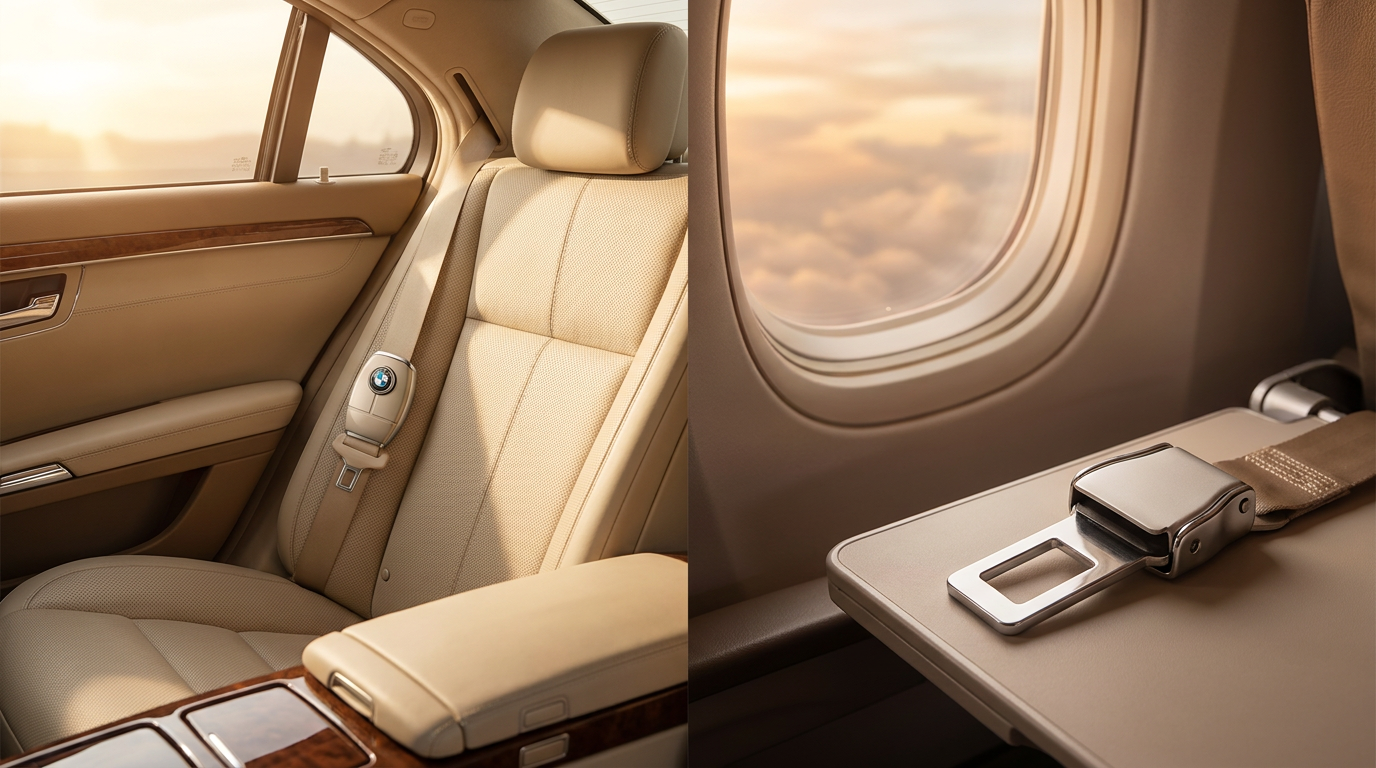 Can I use an Adjustable Vehicle Seat Belt Extension on a plane?