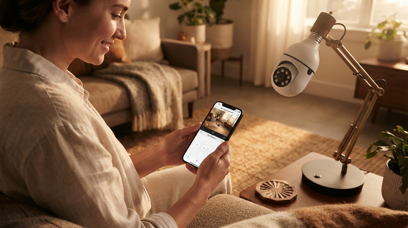 How do I use the 360 degree Bulb Security Camera app?