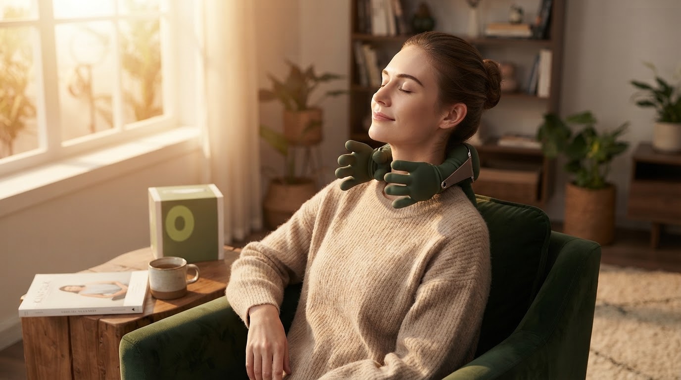 How does a Neck Massage Master electric pulse device work?
