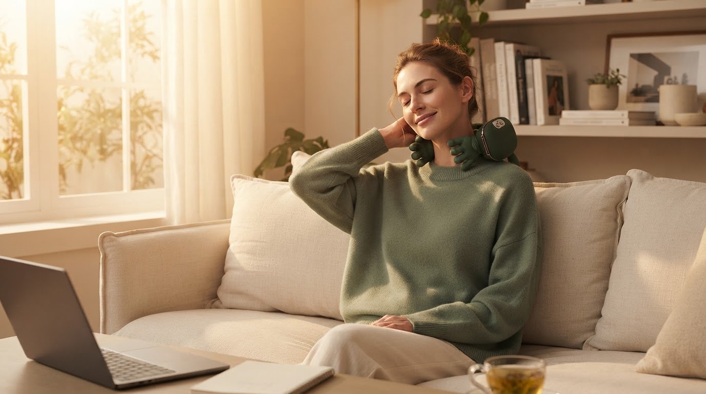 How can Neck Massage Master relieve tension at home?