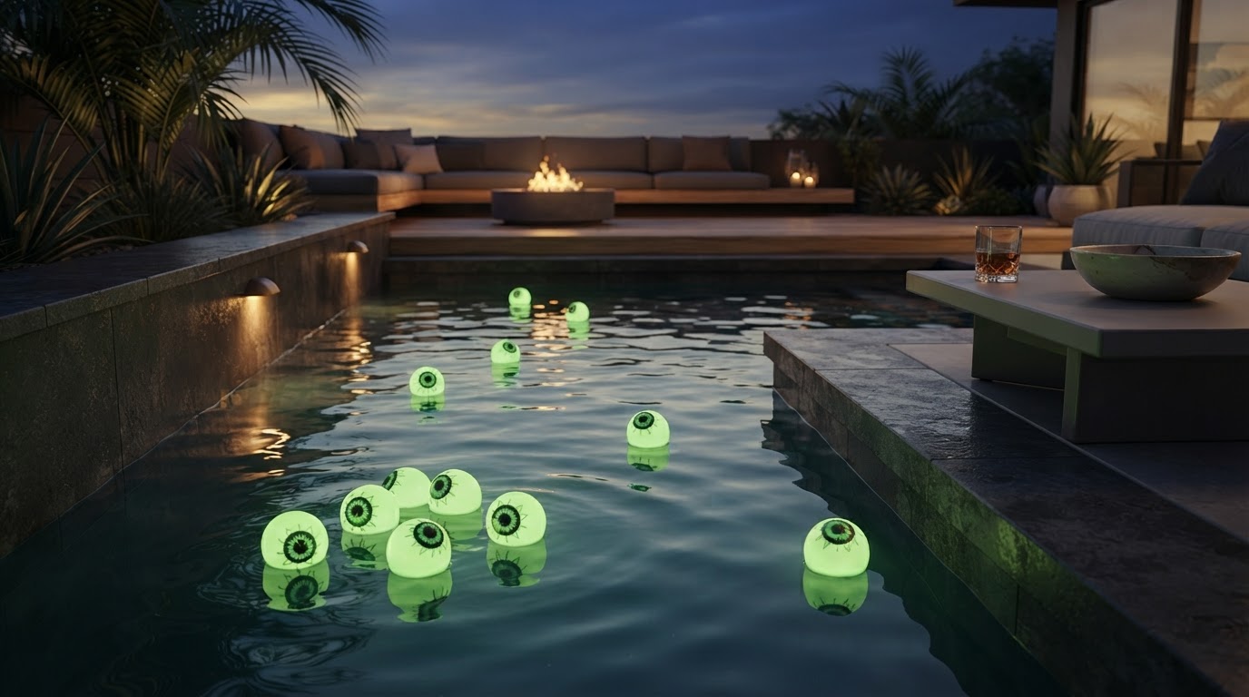 Floating Halloween Eyeball Lights for Pool Decor