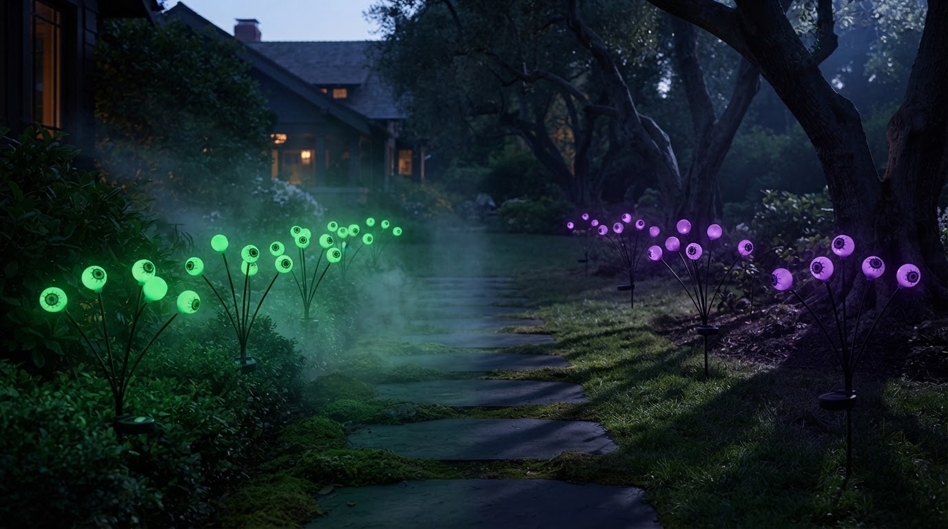Why choose purple and green Halloween Eyeball Lights?