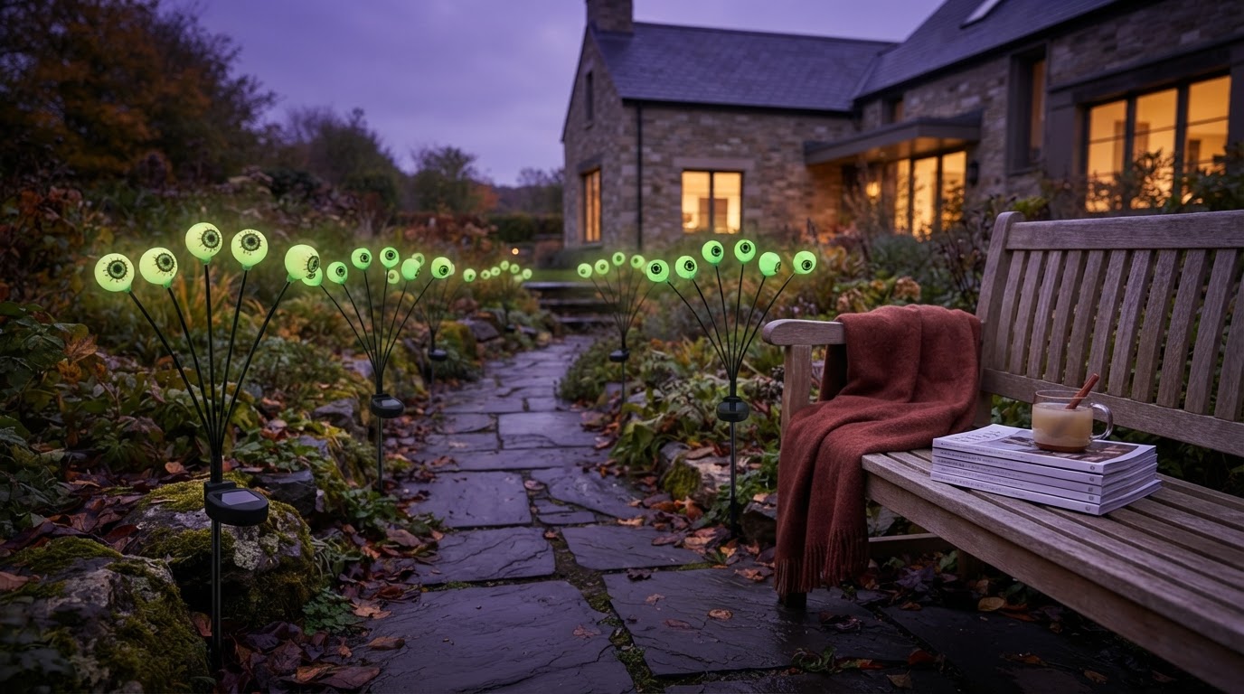Scaling Solar Halloween Eyeball Path Lights at Home