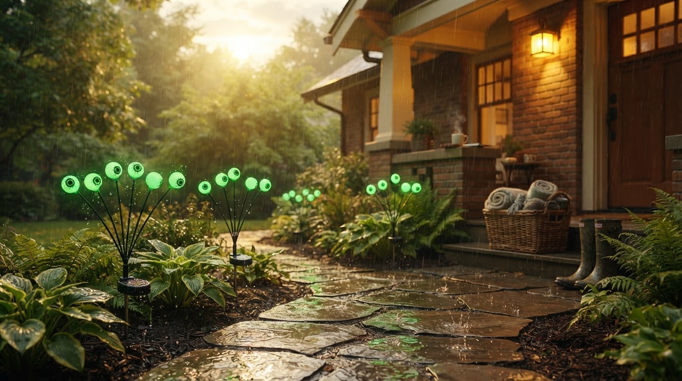 Are Halloween Eyeball Lights waterproof for outdoor use?