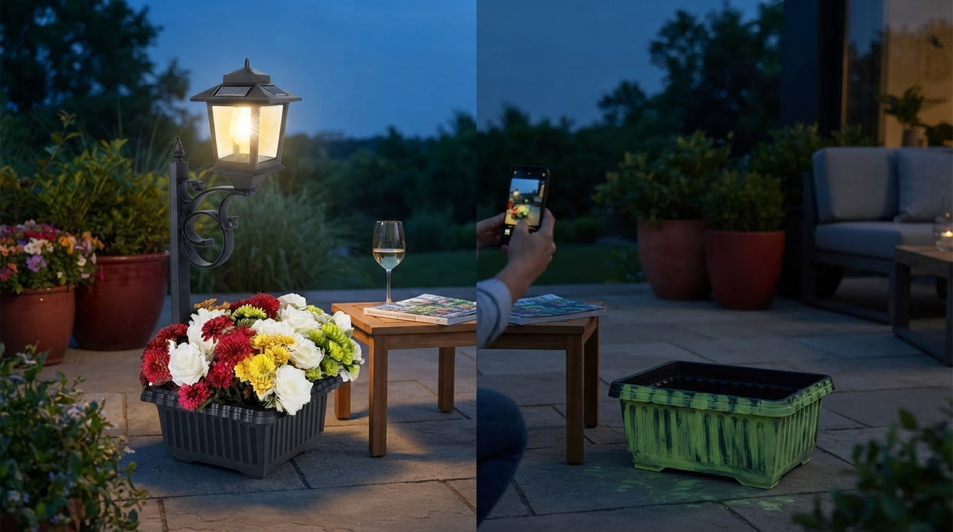 How do Solar Planter Lamp models compare to glow paint?