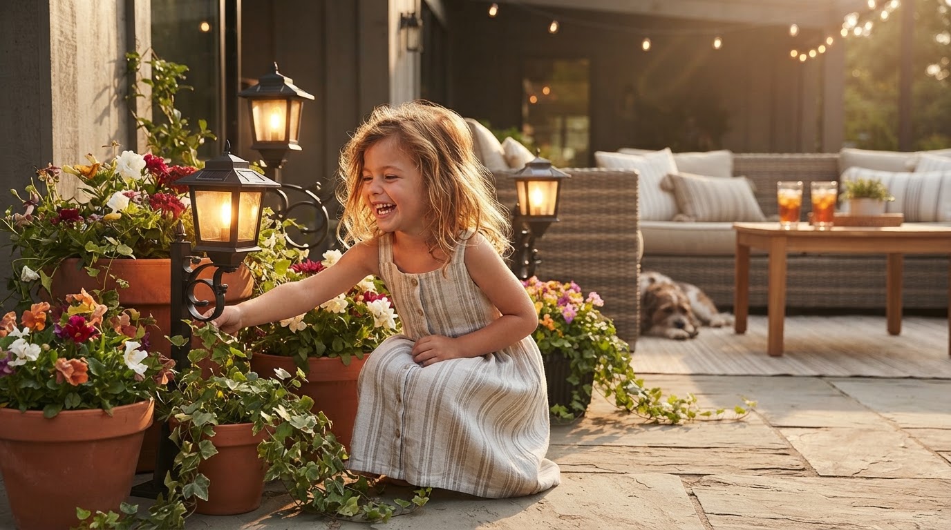 Designing Patio Ambience with a Solar Planter Lamp