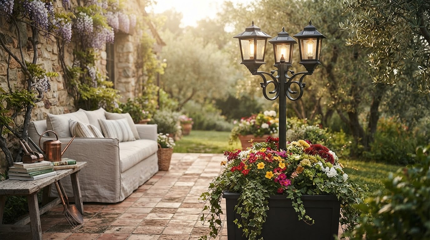 Joyoowild Lamp Post Discount vs Solar Planter Lamp Utility