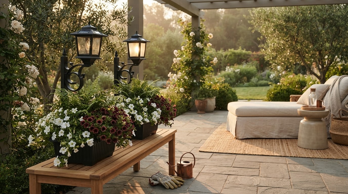 Solar Planter Lamp Design for LED Garden Planters