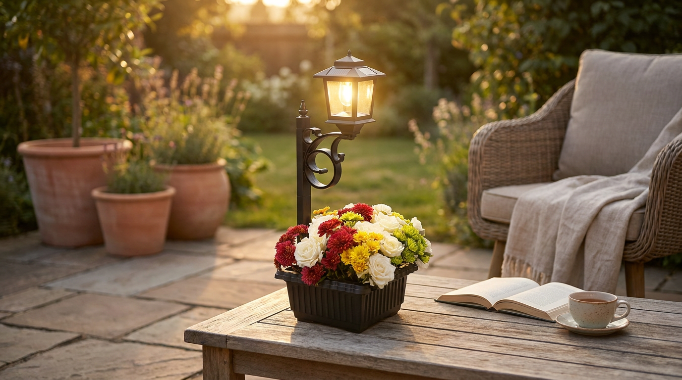 Can a Solar Planter Lamp efficiently light up flower pots?