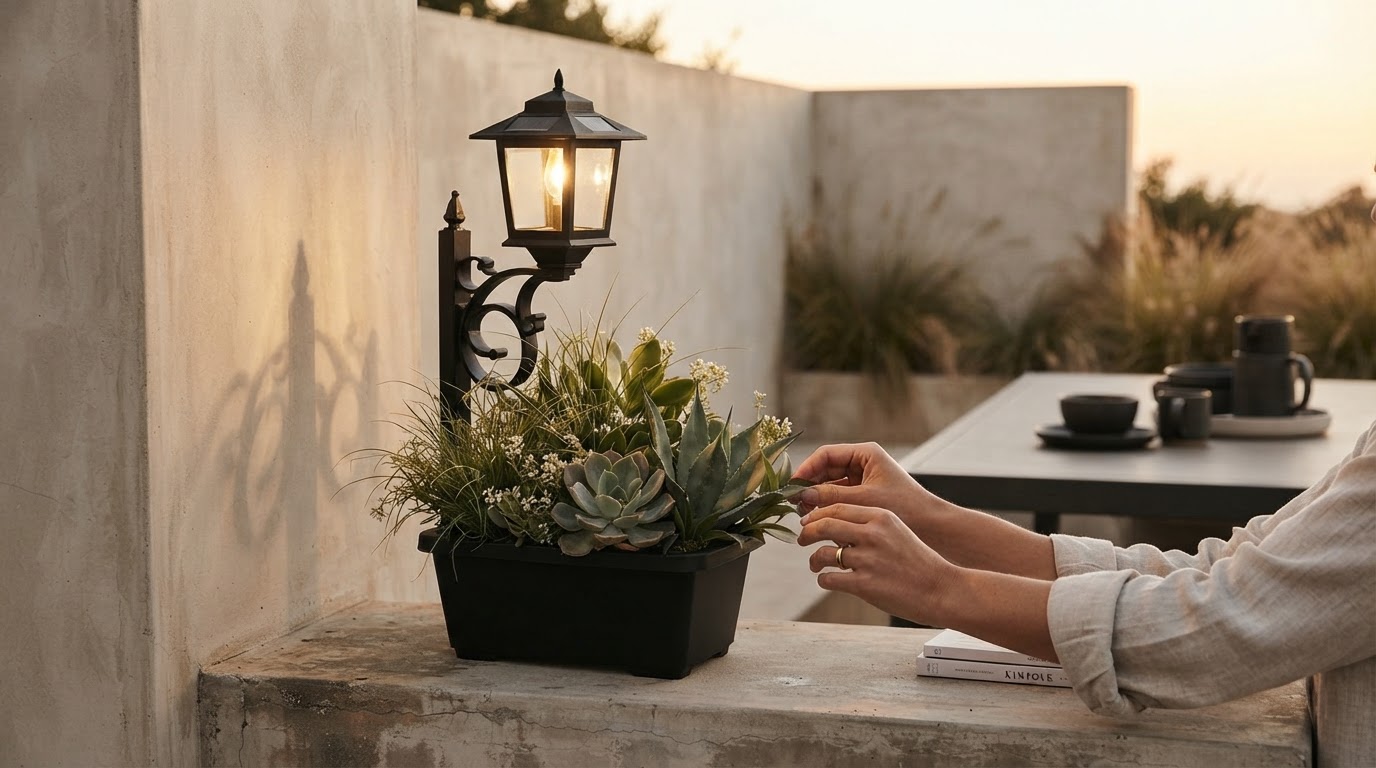 Modern Minimalist Solar Planter Lamp Review
