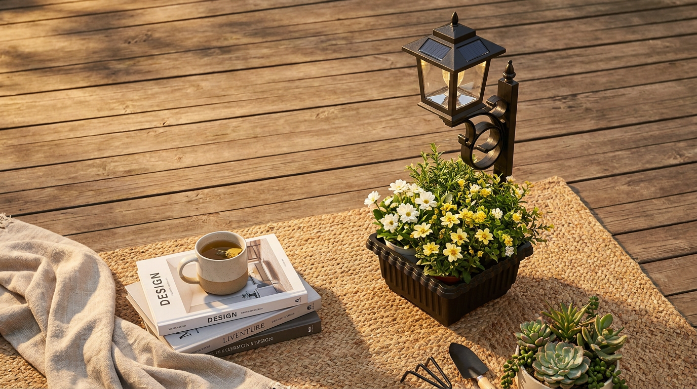 Modernizing Deck Spaces with Solar Planter Lamp Systems