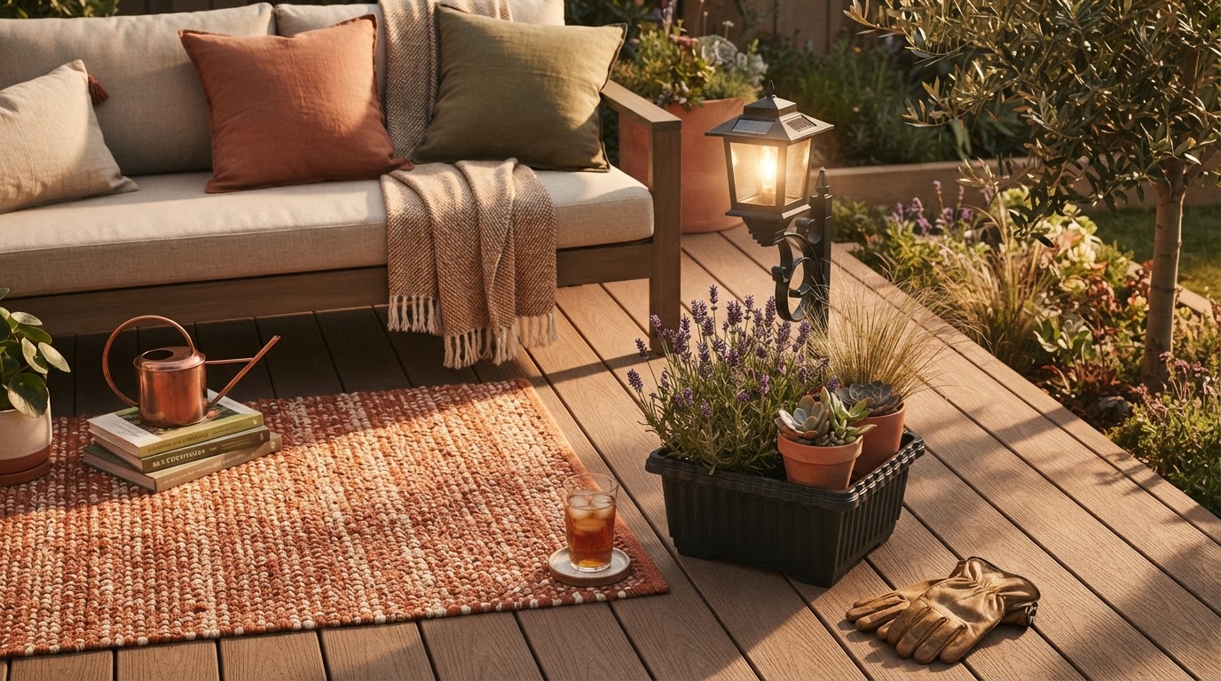 Modern Solar Planter Lamp Ideas for Deck Lighting