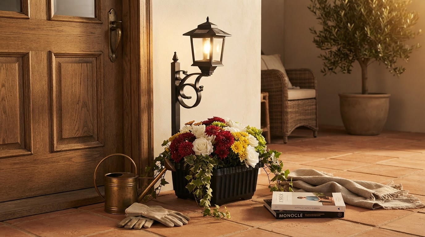 Choosing a Solar Planter Lamp for Front Porch Entryways