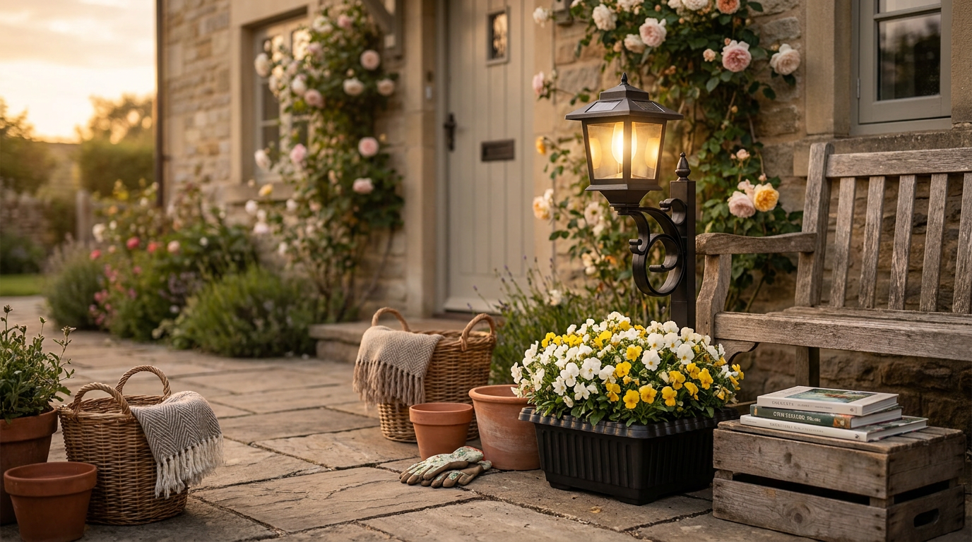 Integrating Solar Planter Lamp Systems into Home Entryways