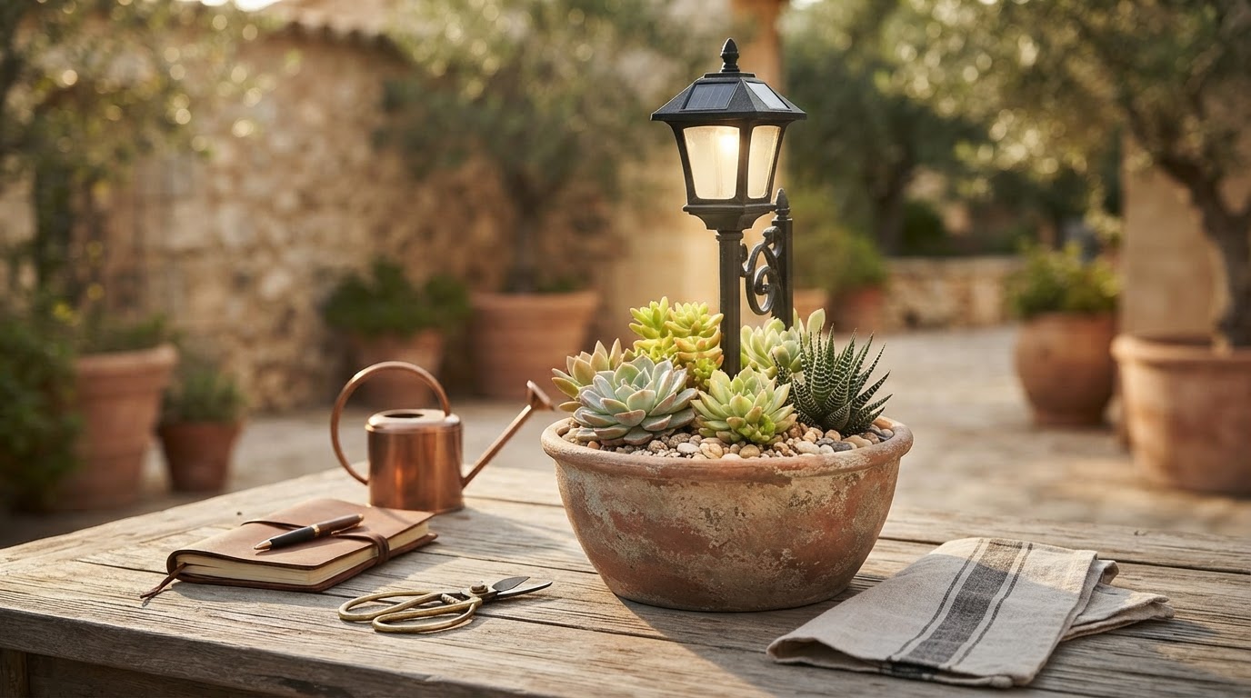 Solar Planter Lamp Solutions for Succulent Pot Lighting