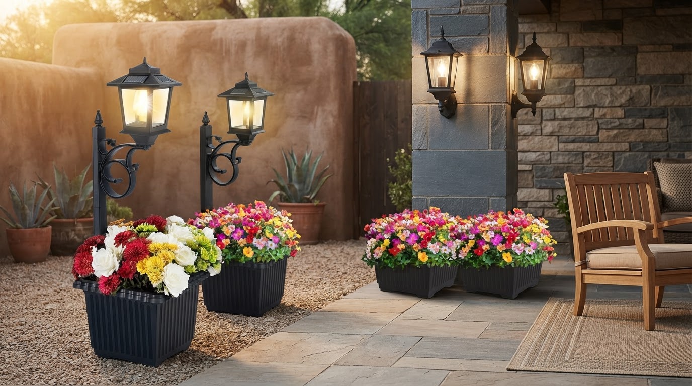 Solar Planter Lights vs. Hardwired Patio Lighting: Which Is Best?