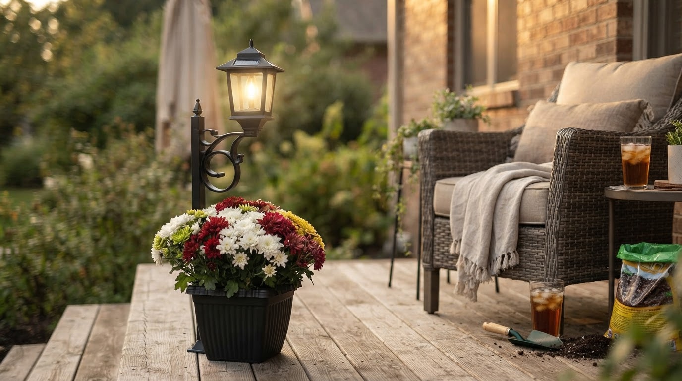 What are the benefits of a Solar Planter Lamp?