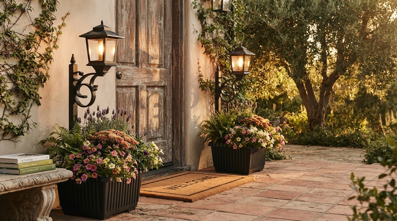 How to achieve wireless outdoor foyer lighting with Solar Planter Lamp?