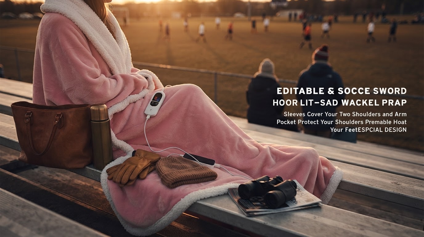 Staying Warm With Heated Blanket Wrap At Outdoor Games