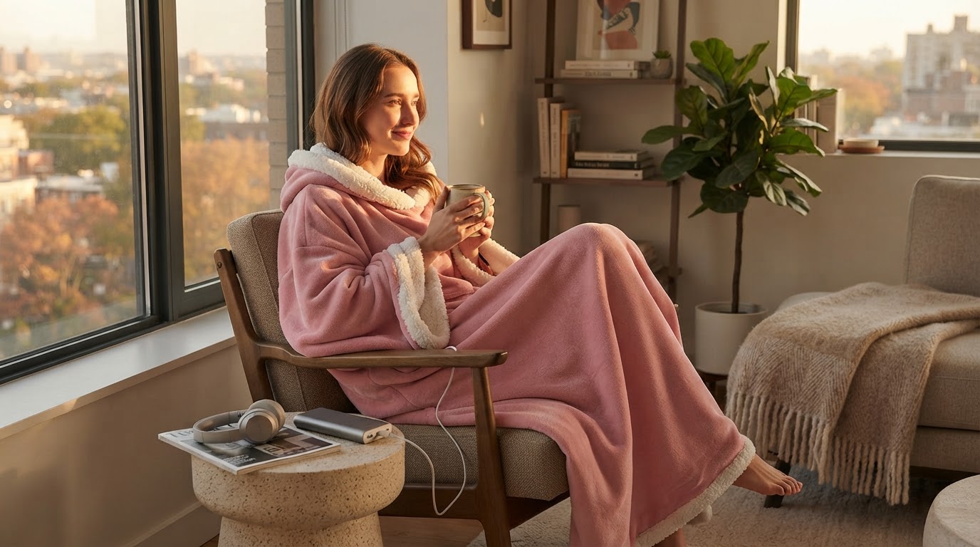 The Portable Battery Powered Heated Blanket Wrap Standard