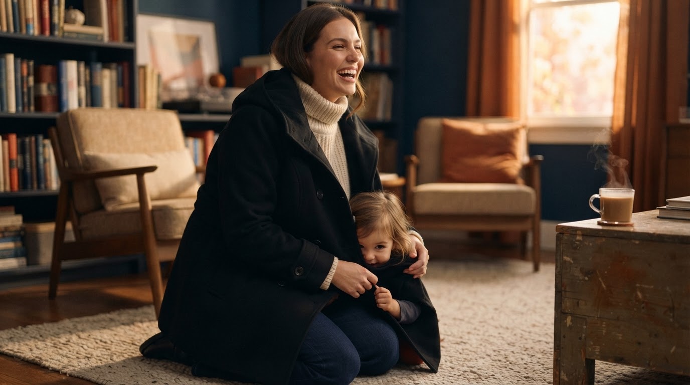 How do I style a Hooded Wool Pea Coat for an oversized look?