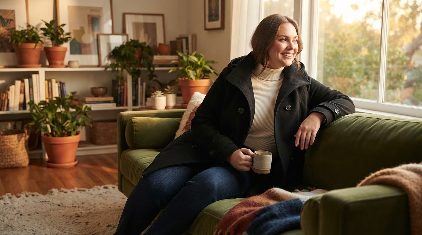 How does a plus size Hooded Wool Pea Coat fit?