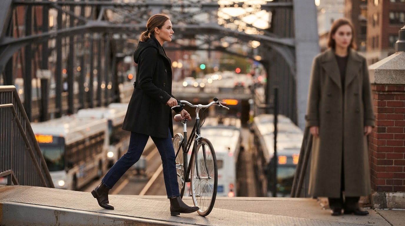 Is a short Hooded Wool Pea Coat better for mobility?