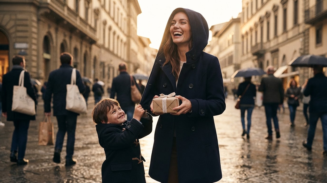 Styling the Hooded Wool Pea Coat in Navy Blue