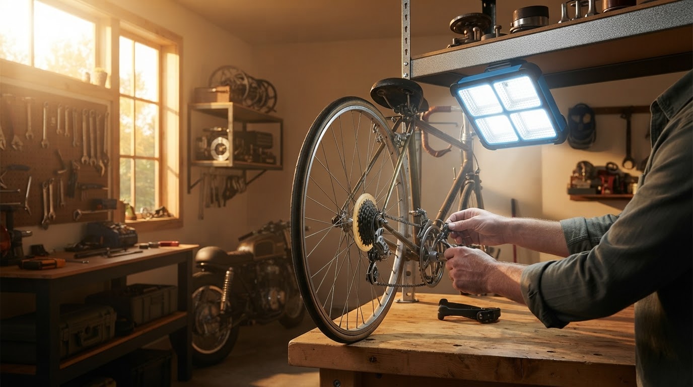 Why choose a Solar Magnetic LED Work Light for hands-free use?