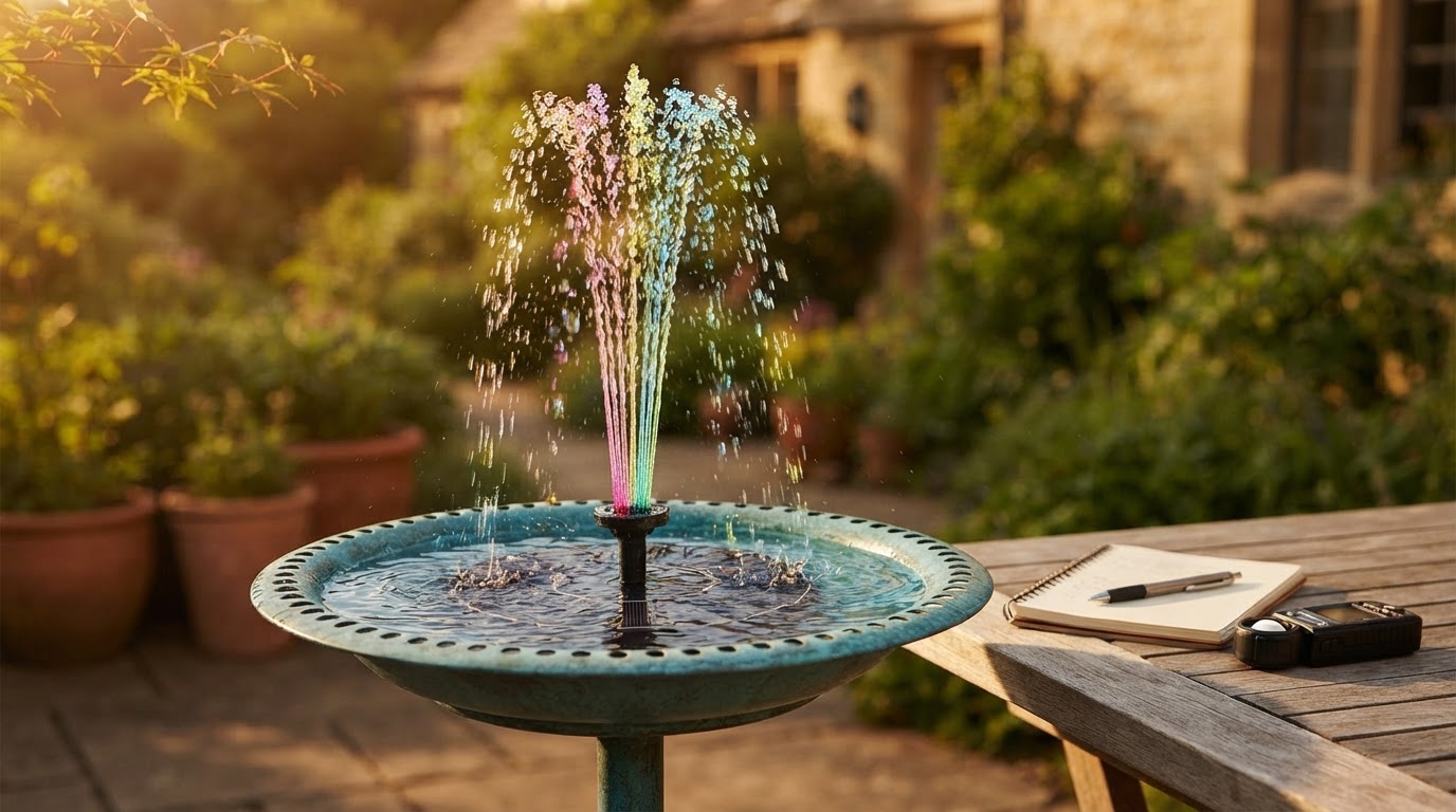 What I Learned Testing a Colorful Solar Fountain in Real Sun