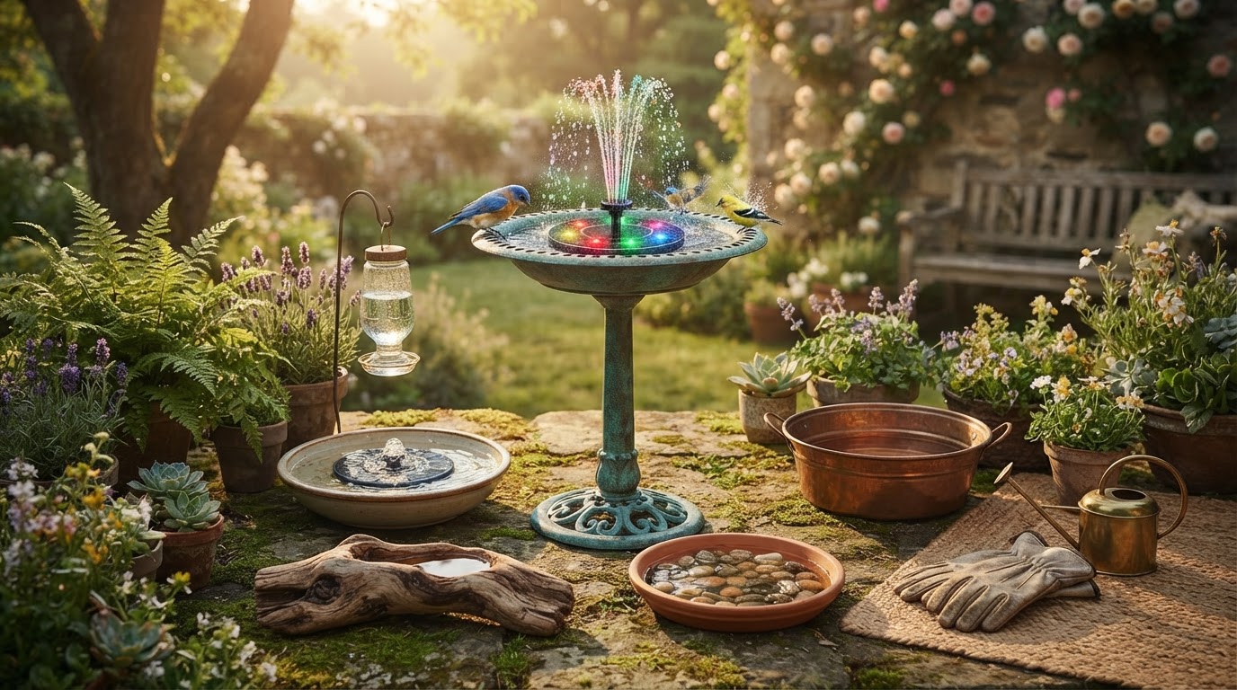 7 Creative Solar Bird Bath Ideas to Elevate Your Outdoor Space