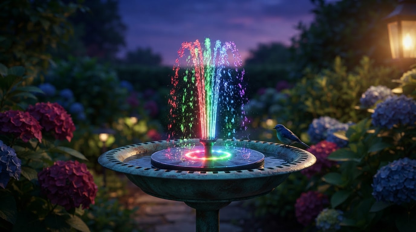 How Solar Fountain Batteries Work for Nighttime Garden Displays
