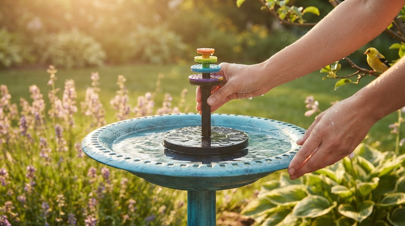 How to Set Up a Solar Fountain Pump in Your Bird Bath