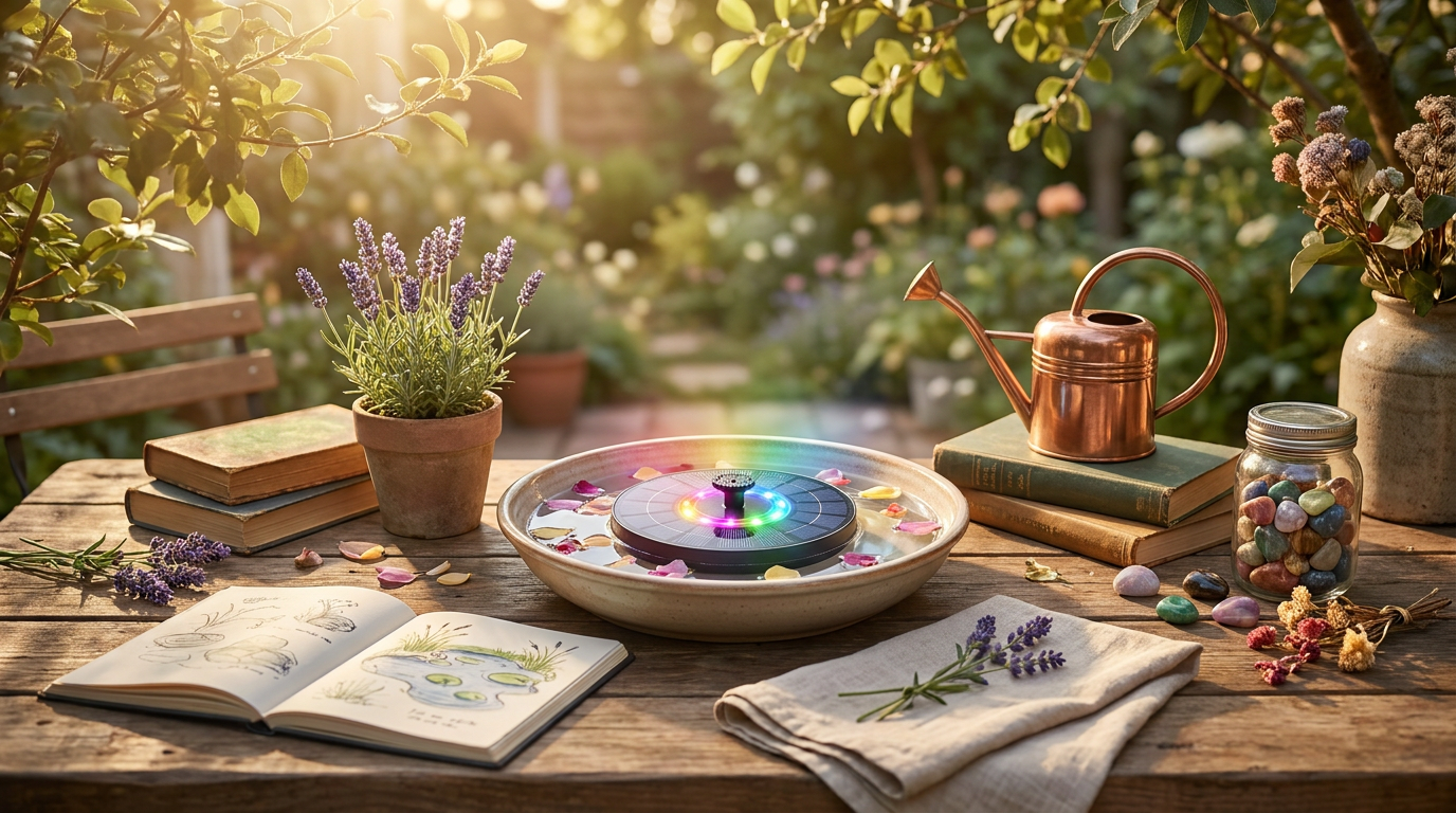 Selecting a Colorful Solar Fountain Pump for Garden Ponds