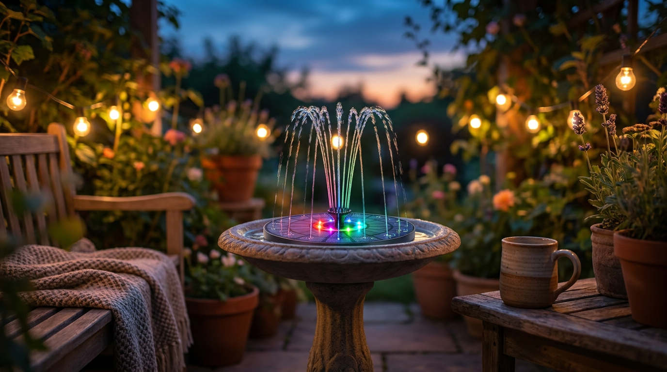 Does the Colorful Solar Fountain Pump Work at Night?