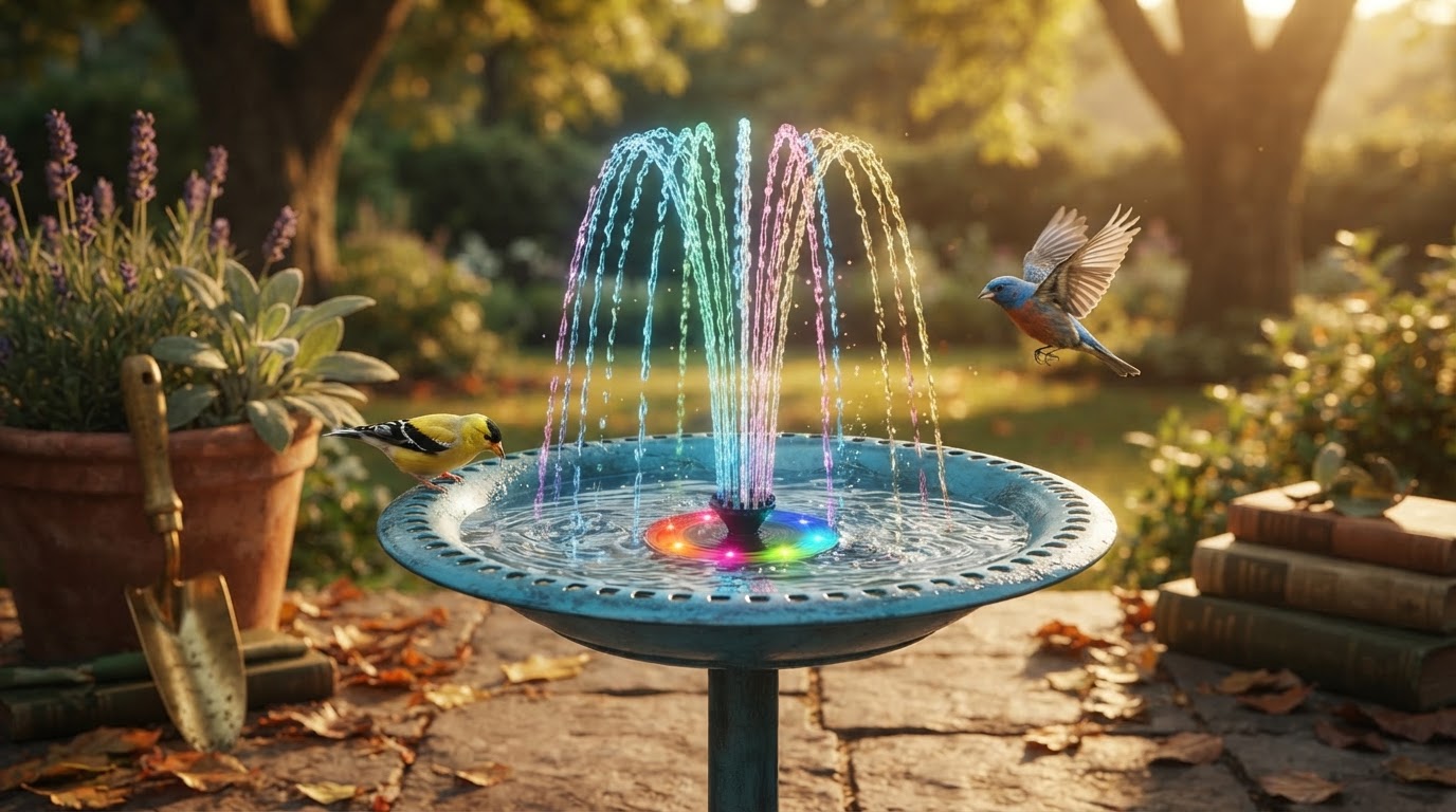 Optimizing Bird Baths With Colorful Solar Fountain Pump